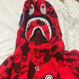 Red Camo Shark Hoodie